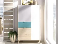 Buffet Haut BICA - 3 Portes 1 Tiroir - Multicolore -Mobilia Boutique bibliotheque 382189