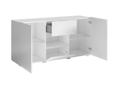 Buffet Design 140cm Pour Salon Couleur Blanc Brillant Collection PAROS. 9 Buffet Design 140cm Pour Salon Couleur Blanc Brillant Collection PAROS. -Mobilia Boutique buffet 10551975