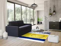 Buffet Art Déco PRISMIN - 3 Tiroirs & 2 Portes - Bois De Manguier Et Métal - Noir Et Doré -Mobilia Boutique buffet 10671825