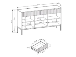 Ensemble Buffet Et Meuble TV Noir - Séjour Contemporain LIOUBA -Mobilia Boutique buffet 10902759