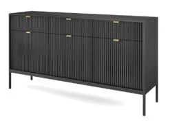 Ensemble Buffet Et Meuble TV Noir - Séjour Contemporain LIOUBA -Mobilia Boutique buffet 10902761