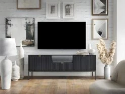 Ensemble Buffet Et Meuble TV Noir - Séjour Contemporain LIOUBA -Mobilia Boutique buffet 10902767