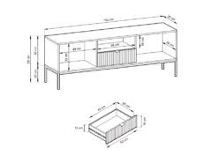 Ensemble Buffet Et Meuble TV Noir - Séjour Contemporain LIOUBA -Mobilia Boutique buffet 10902769