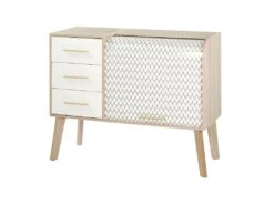 Meuble D'entrée à Rideau, 3 Tiroirs - ARKOS N°5