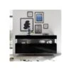 Buffet 4 Portes Laqué Noir à LEDs - TARENTE N°1 -Mobilia Boutique buffet 11134353