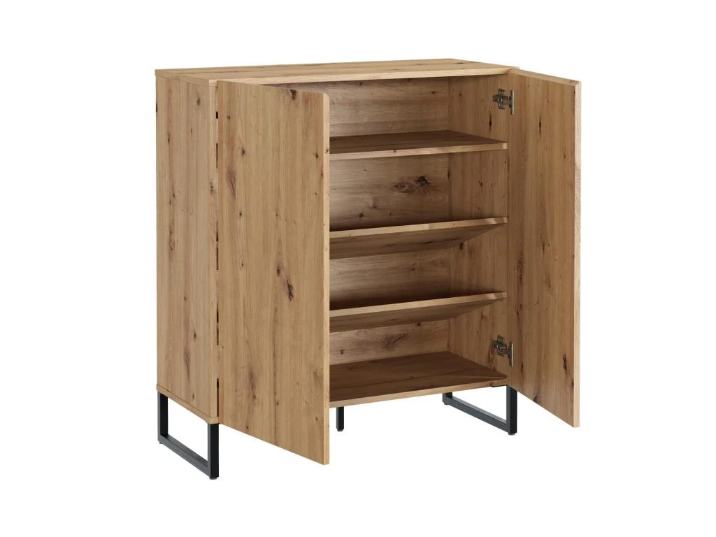 Buffet Haut Avec 2 Portes - Naturel Clair - SILVESTRA 6 Buffet Haut Avec 2 Portes - Naturel Clair - SILVESTRA – Image 4