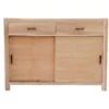 ALMA - Buffet En Bois De Teck 2 Portes Coulissantes Et 2 Tiroirs