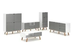 Buffet Haut 4 Portes 2 Tiroirs L57 X H140 Cm - Tokio -Mobilia Boutique buffet 11451561