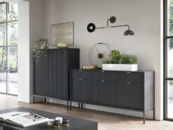 Buffet Avec 3 Portes Et 3 Tiroirs - Noir - LIOUBA De Pascal MORABITO -Mobilia Boutique buffet 1171359