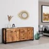 Buffet HARLEM - 3 Portes Et 3 Tiroirs - Bois De Manguier & Métal -Mobilia Boutique buffet 12292745