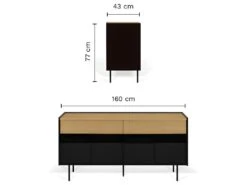 Buffet RADIO - Chêne Et Noir - TEMAHOME -Mobilia Boutique buffet 12513841