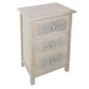 Commode Buffet Blanche À 3 Tiroirs Pour Vos Rangement, Dimensions L. 48 X P. 34 X H. 80 Cm -Mobilia Boutique buffet 13047589
