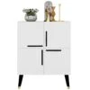 Meuble En Bois Blanc Avec Panneaux De Particules 100% Mélaminés. 70x90x35 Cm -Mobilia Boutique buffet 13047673