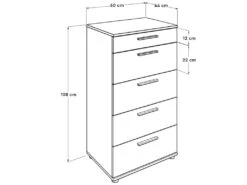 Buffet Meuble Sonoma Avec 100% Aggloméré Plaqué En Mélamine. 60x108x44 -Mobilia Boutique buffet 13047715