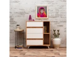 Meuble En Chêne Blanc Avec Panneaux De Particules 100% Mélaminés. 70x86x40 -Mobilia Boutique buffet 13047751