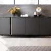Buffet Avec 4 Portes - Anthracite Et Doré - PAVELI -Mobilia Boutique buffet 13387907