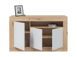 Buffet 3 Portes Et Un Compartiment De Rangement L139 Cm - Baltik -Mobilia Boutique buffet 13396067
