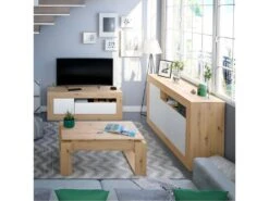 Buffet 3 Portes Et Un Compartiment De Rangement L139 Cm - Baltik -Mobilia Boutique buffet 13396069