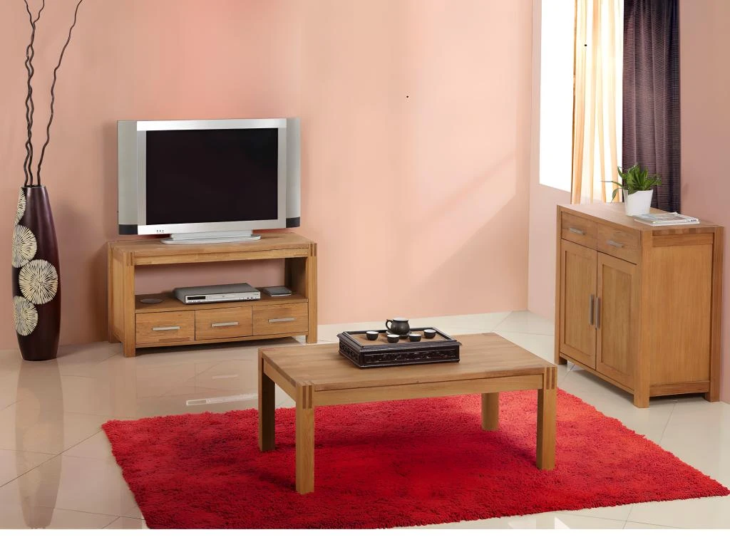 Buffet BROCELIANDE II - 2 Portes, 2 Tiroirs - Chêne Huilé 4 Buffet BROCELIANDE II - 2 Portes, 2 Tiroirs - Chêne Huilé – Image 2