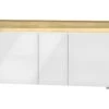 Buffet 3 Portes LED Inclus Teo Blanc Et Bois -Mobilia Boutique buffet 14055453