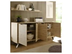 Buffet 4 Portes Chêne Clair - PALERME -Mobilia Boutique buffet 14340803