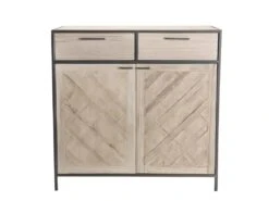 CLEMENCE - Buffet 2 Portes 2 Tiroirs Bois Sapin Et Métal -Mobilia Boutique buffet 14652255