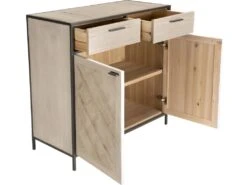 CLEMENCE - Buffet 2 Portes 2 Tiroirs Bois Sapin Et Métal -Mobilia Boutique buffet 14652259