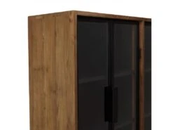 ALIDA - Buffet 4 Portes Vitrées 6 étagères 1 Niche -Mobilia Boutique buffet 14656097