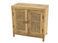 ISA - Buffet Marron 2 Portes Bois De Manguier Et Cannage Couleur Naturelle -Mobilia Boutique buffet 14657527
