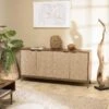 ALIX - Buffet En Bois De Manguier 4 Portes Motifs Ethniques -Mobilia Boutique buffet 14668165
