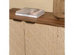 ALIX - Buffet En Bois De Manguier 4 Portes Motifs Ethniques -Mobilia Boutique buffet 14668171