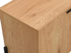 Buffet Avec 4 Portes - Naturel Clair Et Noir - MEMPHIS II -Mobilia Boutique buffet 16436907