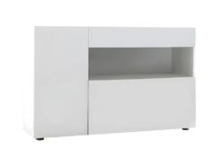 Buffet ALTAIR - 2 Portes & 1 Tiroir - Coloris : Blanc Laqué -Mobilia Boutique buffet 16575467