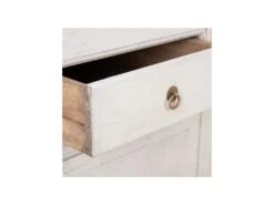 Buffet 4 Tiroirs 2 étagères Bois De Pin Blanchi - ARRABIA -Mobilia Boutique buffet 17623343