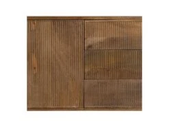 Buffet 2 Portes 3 Tiroirs Bois Brut - PAOLI -Mobilia Boutique buffet 17623355