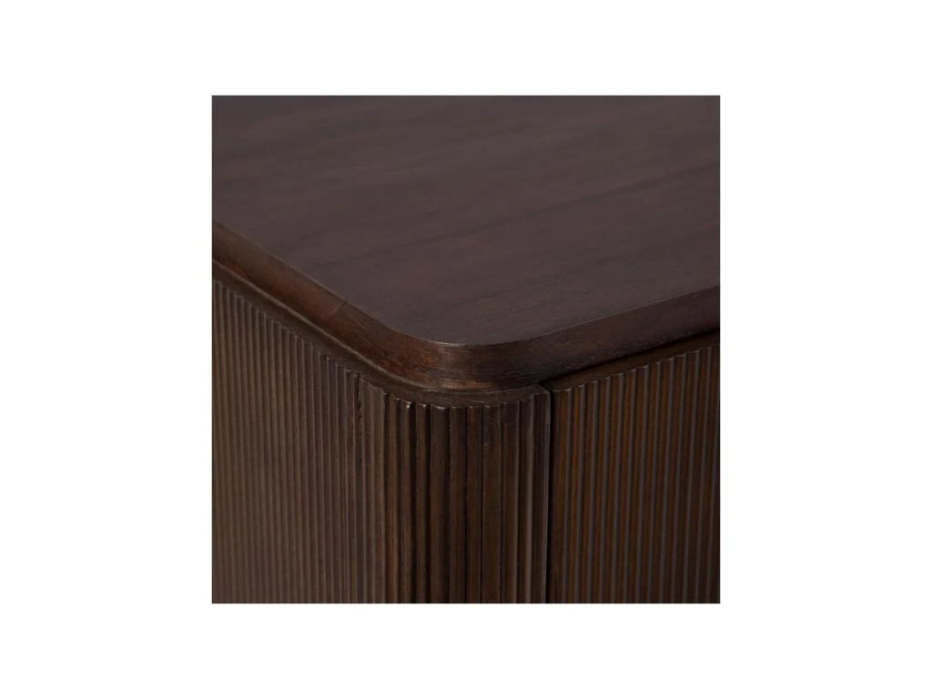 Buffet 3 Portes Bois Marron Foncé - VAJA 6 Buffet 3 Portes Bois Marron Foncé - VAJA – Image 4