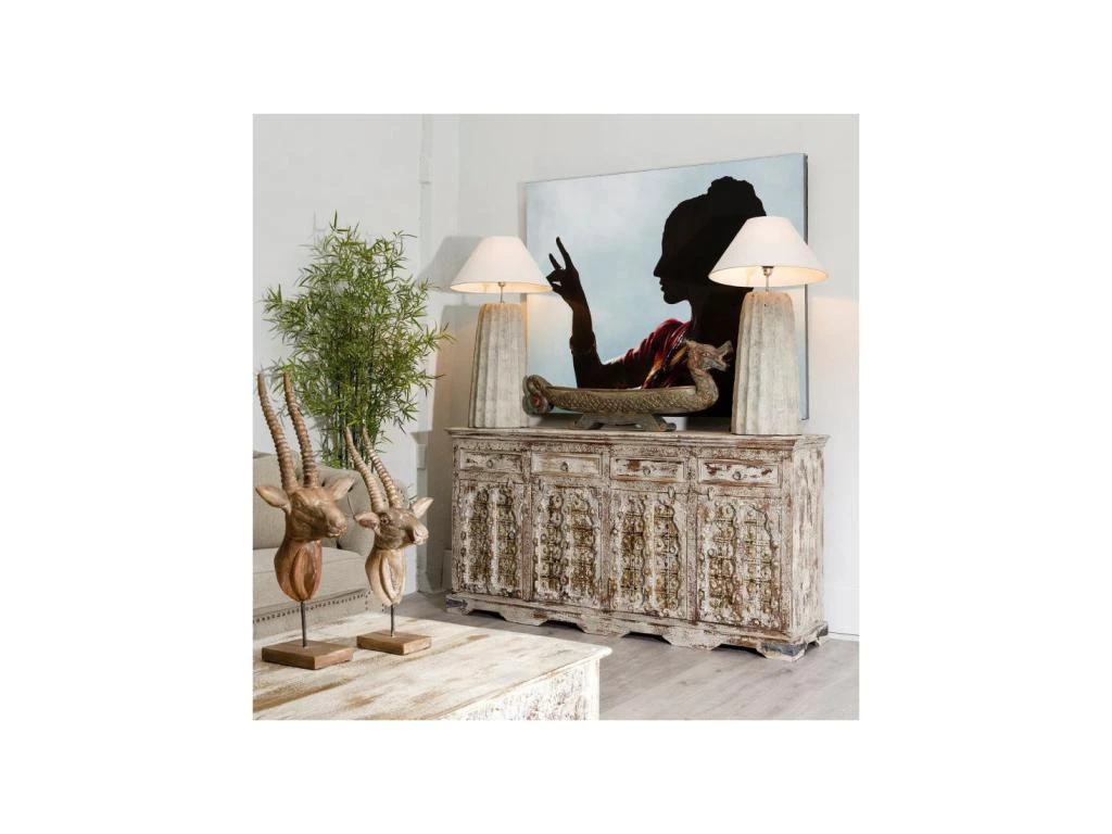 Buffet Bois De Manguier/Blanc - RIVA N°1 4 Buffet Bois De Manguier/Blanc - RIVA N°1 – Image 2