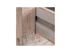 Buffet 4 Portes Bois Blanchi Fleurs - JANAMA -Mobilia Boutique buffet 17623943