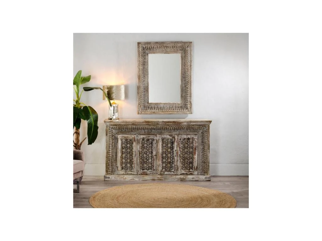 Buffet Bois De Manguier/Blanc - RIVA N°2 4 Buffet Bois De Manguier/Blanc - RIVA N°2 – Image 2