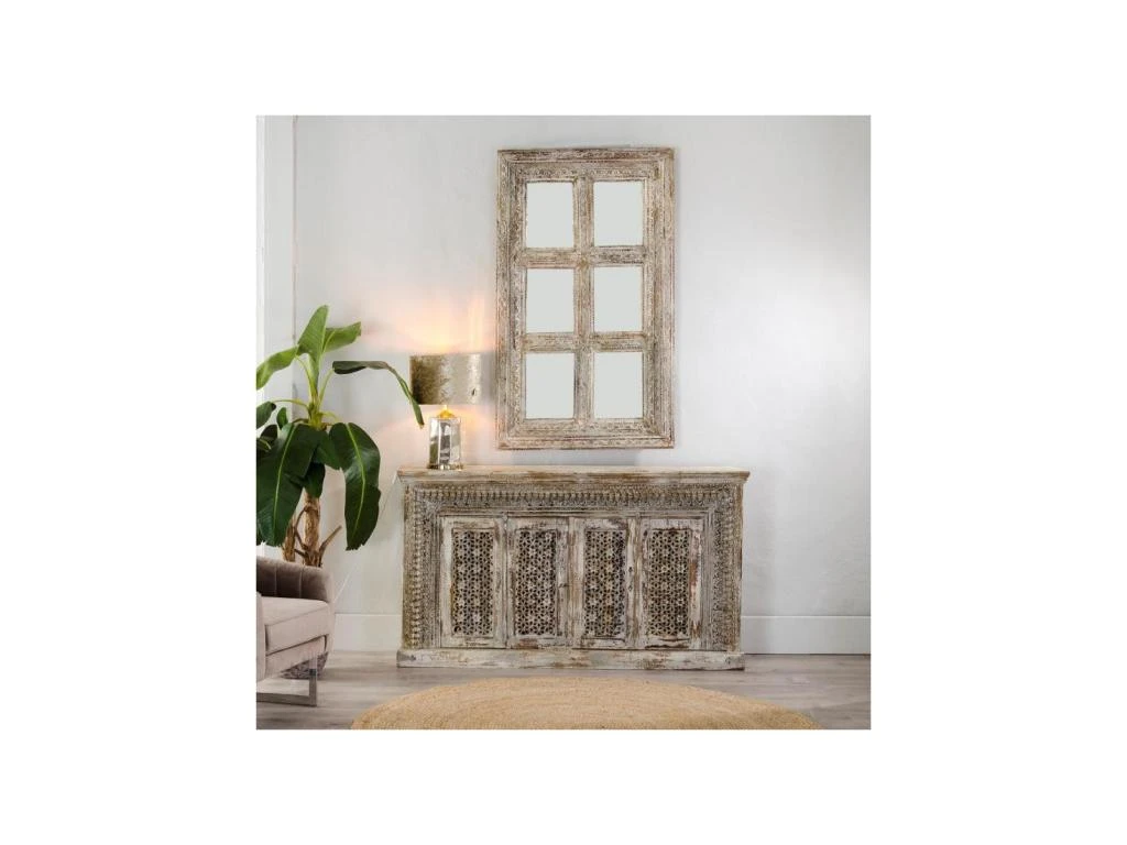 Buffet Bois De Manguier/Blanc - RIVA N°2 6 Buffet Bois De Manguier/Blanc - RIVA N°2 – Image 4