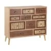 Meuble D'entrée 11 Tiroirs Bois/Rotin - BISCUIT -Mobilia Boutique buffet 17624475