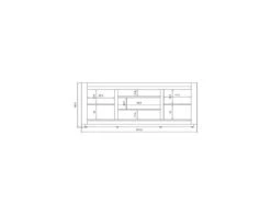 Buffet 4 Portes 1 Tiroir Chêne Naturel à LEDs - OSTENDE -Mobilia Boutique buffet 17624589