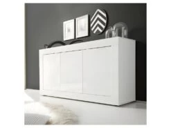 Buffet 3 Portes Blanc Laqué Brillant - MATERA