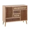 Buffet 2 Portes 4 Tiroirs Bois/Rotin - BISCUIT -Mobilia Boutique buffet 17624871