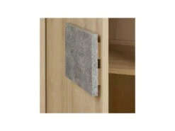 Buffet 3 Portes Chêne Oxygene/Béton Ciré Clair - DAPHNE -Mobilia Boutique buffet 17624963