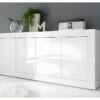 Buffet 4 Portes Blanc Laqué Brillant - MATERA -Mobilia Boutique buffet 17625027