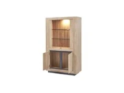 Argentier 4 Portes Chêne Naturel à LEDs - OSTENDE -Mobilia Boutique buffet 17625739