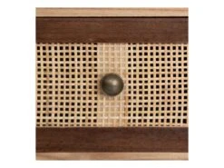 Meuble D'entrée 1 Porte 4 Tiroirs Bois/Rotin - BISCUIT -Mobilia Boutique buffet 17625803