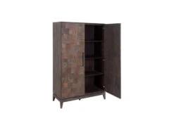Armoire 2 Portes Bois De Mindi Marron - MIMA -Mobilia Boutique buffet 17625871