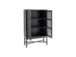 Armoire De Salon 2 Portes Bois/Noir - NIGRITA -Mobilia Boutique buffet 17625895